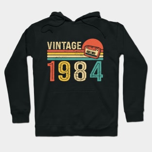 Vintage 1984 40th Birthday Gift Retro Cassette Tape Hoodie